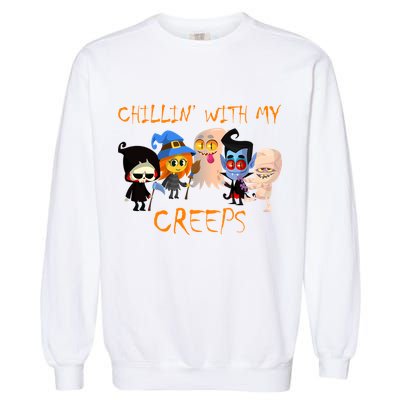 Chillin With My Creeps Garment-Dyed Sweatshirt