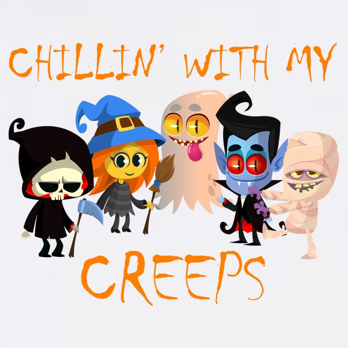 Chillin With My Creeps Garment-Dyed Sweatshirt
