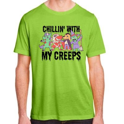 Chillin With My Creeps Halloween Animals Adult ChromaSoft Performance T-Shirt