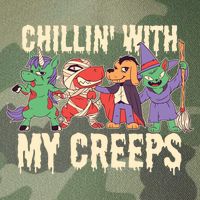 Chillin With My Creeps Halloween Animals Legacy Tie Dye Trucker Hat