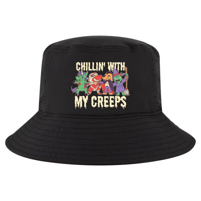 Chillin With My Creeps Halloween Animals Cool Comfort Performance Bucket Hat