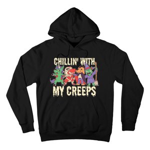 Chillin With My Creeps Halloween Animals Hoodie