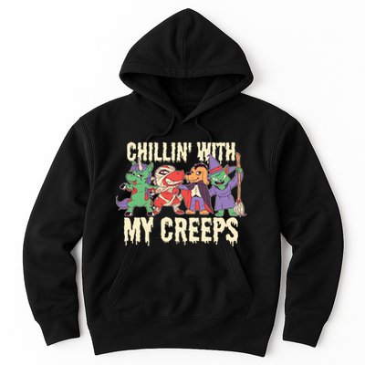 Chillin With My Creeps Halloween Animals Hoodie