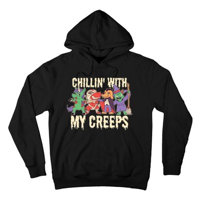 Chillin With My Creeps Halloween Animals Hoodie