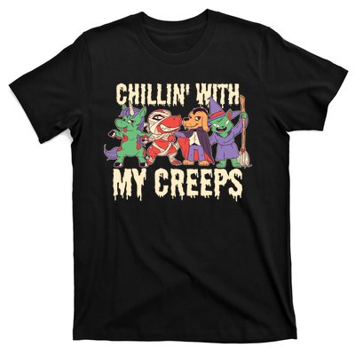 Chillin With My Creeps Halloween Animals T-Shirt