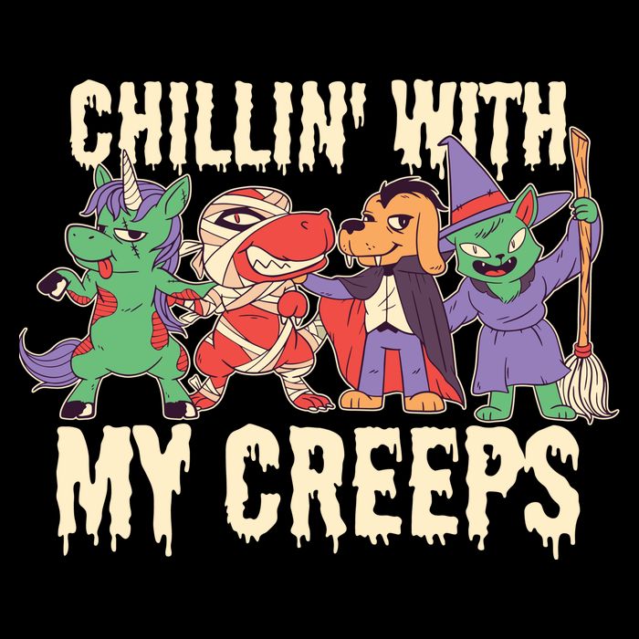 Chillin With My Creeps Halloween Animals Impact Tech Backpack