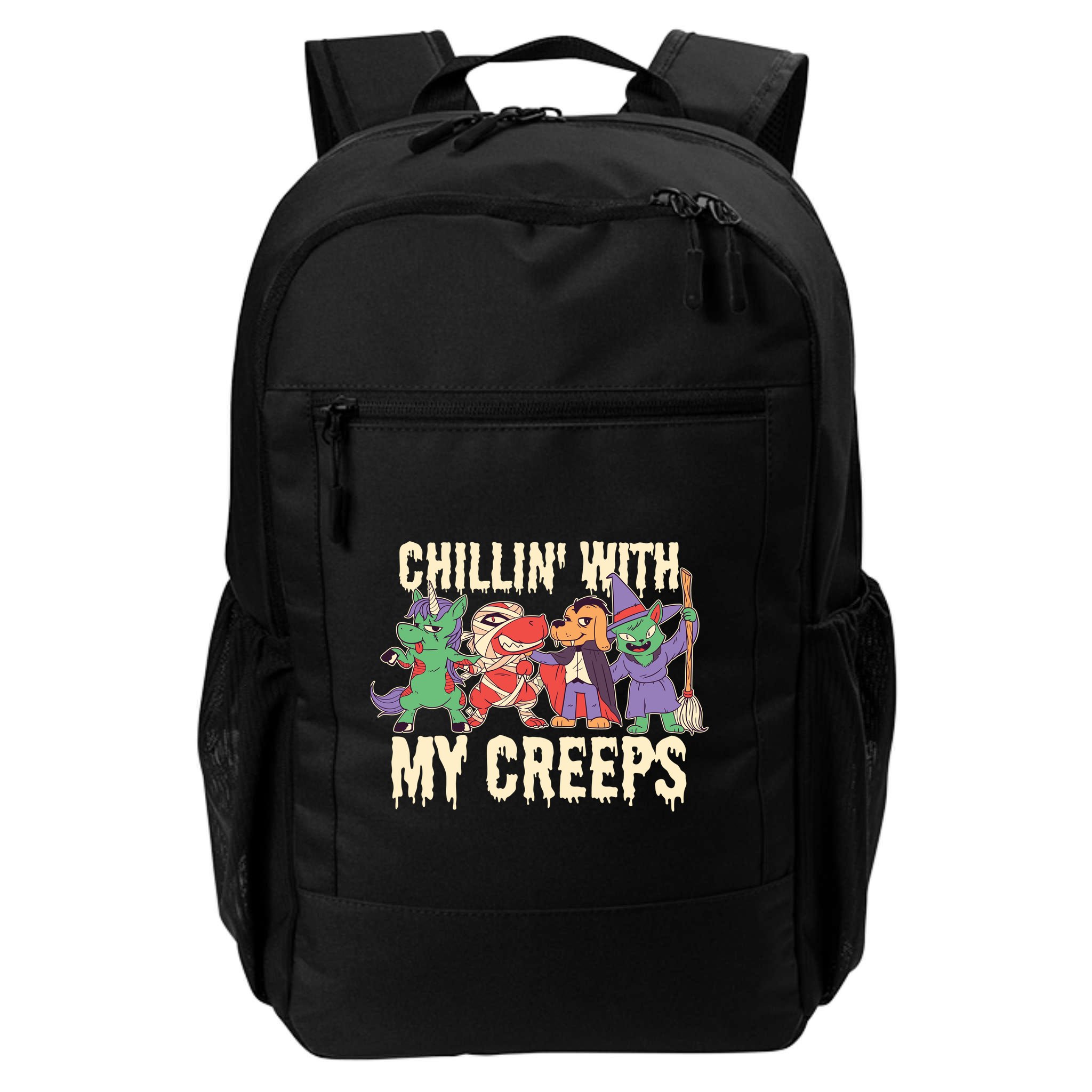 Chillin With My Creeps Halloween Animals Backpack