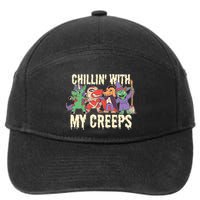 Chillin With My Creeps Halloween Animals 7-Panel Snapback Hat