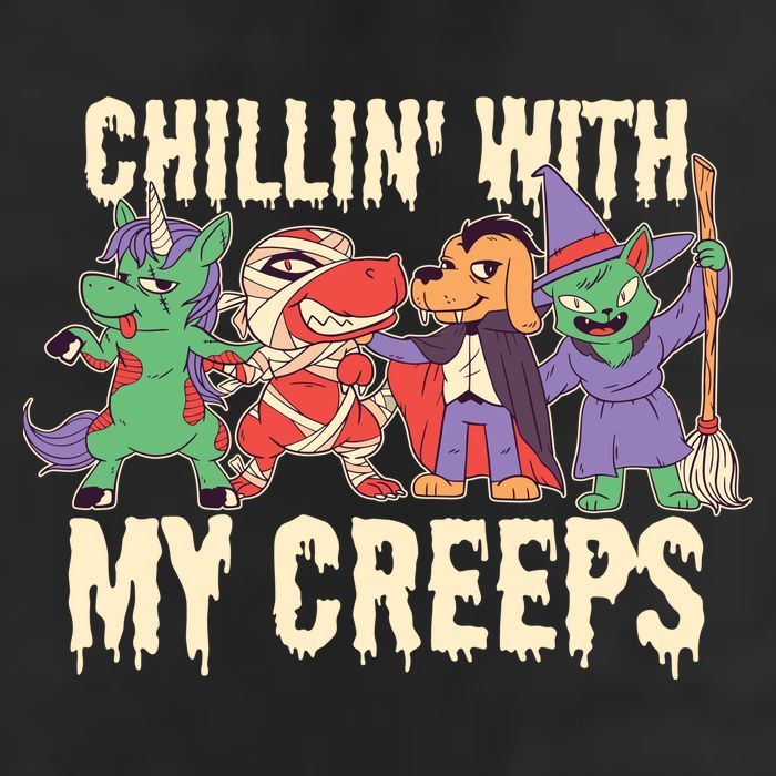 Chillin With My Creeps Halloween Animals Beanie