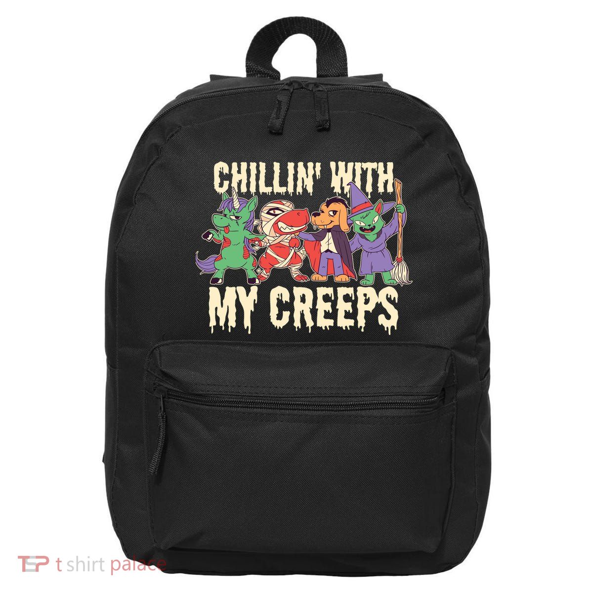 Chillin With My Creeps Halloween Animals 16 in Basic Backpack