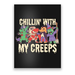 Chillin With My Creeps Halloween Animals Poster