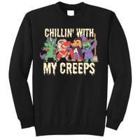 Chillin With My Creeps Halloween Animals Tall Sweatshirt