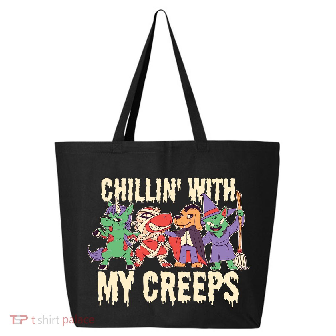 Chillin With My Creeps Halloween Animals 25L Jumbo Tote