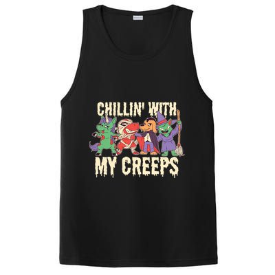 Chillin With My Creeps Halloween Animals PosiCharge Competitor Tank