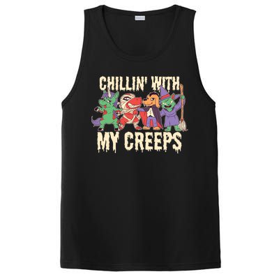 Chillin With My Creeps Halloween Animals PosiCharge Competitor Tank