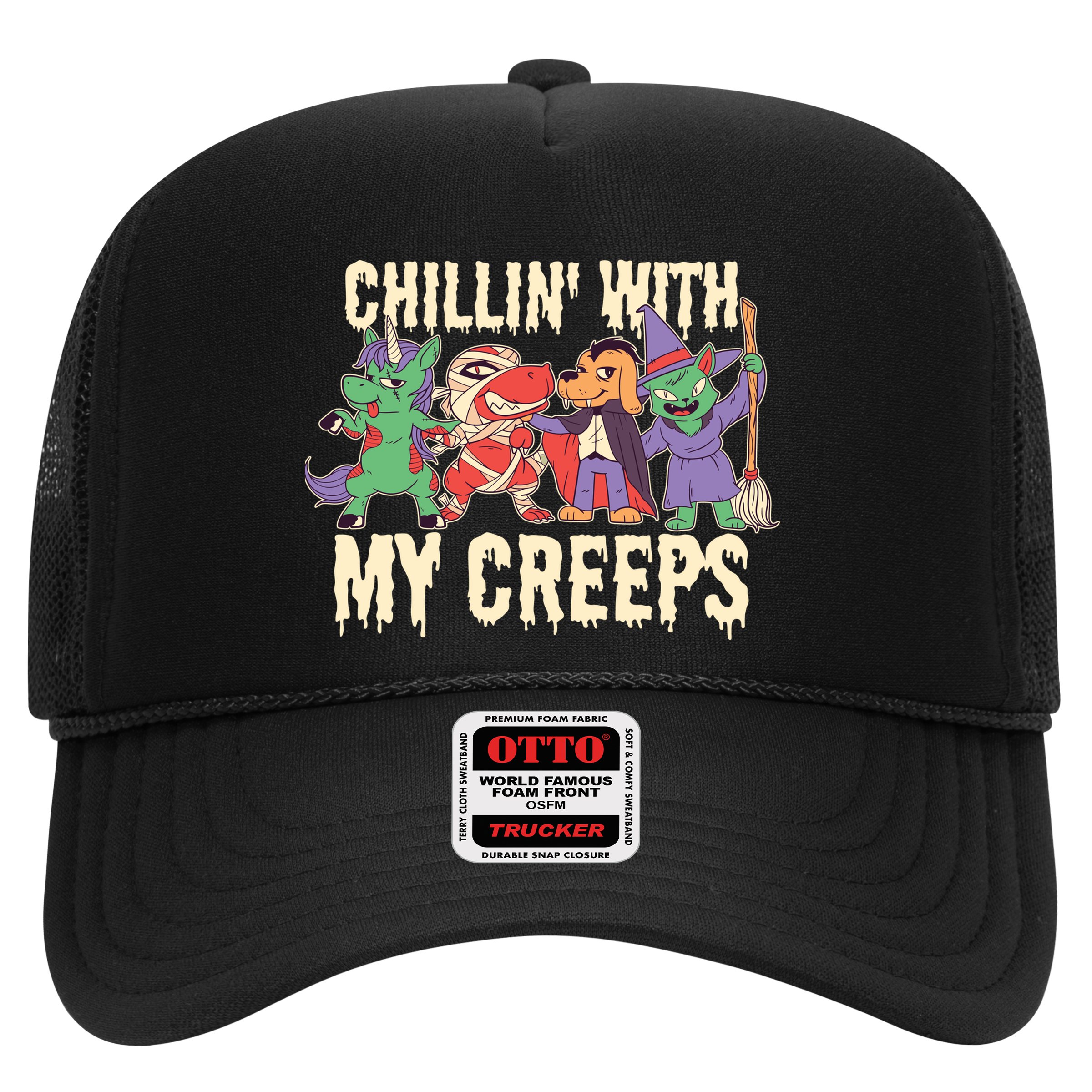 Chillin With My Creeps Halloween Animals Hat