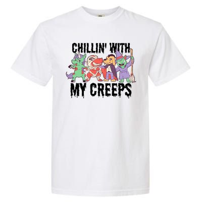 Chillin With My Creeps Halloween Animals Garment-Dyed Heavyweight T-Shirt