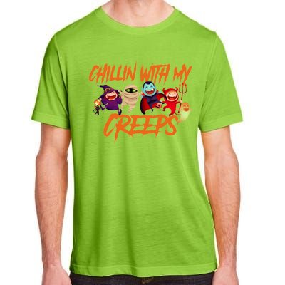 Chillin With My Creeps Spooky Monsters Adult ChromaSoft Performance T-Shirt