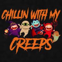 Chillin With My Creeps Spooky Monsters Ladies PosiCharge Tri-Blend Wicking Tank