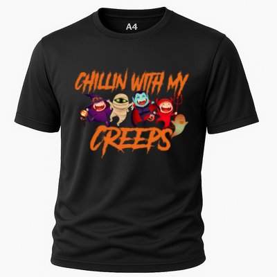 Chillin With My Creeps Spooky Monsters Performance Shirt