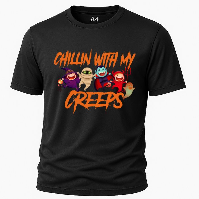 Chillin With My Creeps Spooky Monsters Performance Shirt