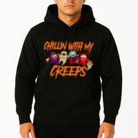 Chillin With My Creeps Spooky Monsters Hoodie
