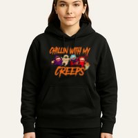 Chillin With My Creeps Spooky Monsters Hoodie