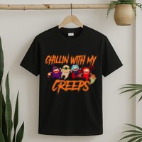 Chillin With My Creeps Spooky Monsters T-Shirt