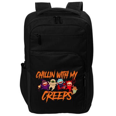Chillin With My Creeps Spooky Monsters Impact Tech Backpack