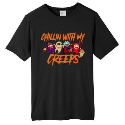 Chillin With My Creeps Spooky Monsters Tall Fusion ChromaSoft Performance T-Shirt