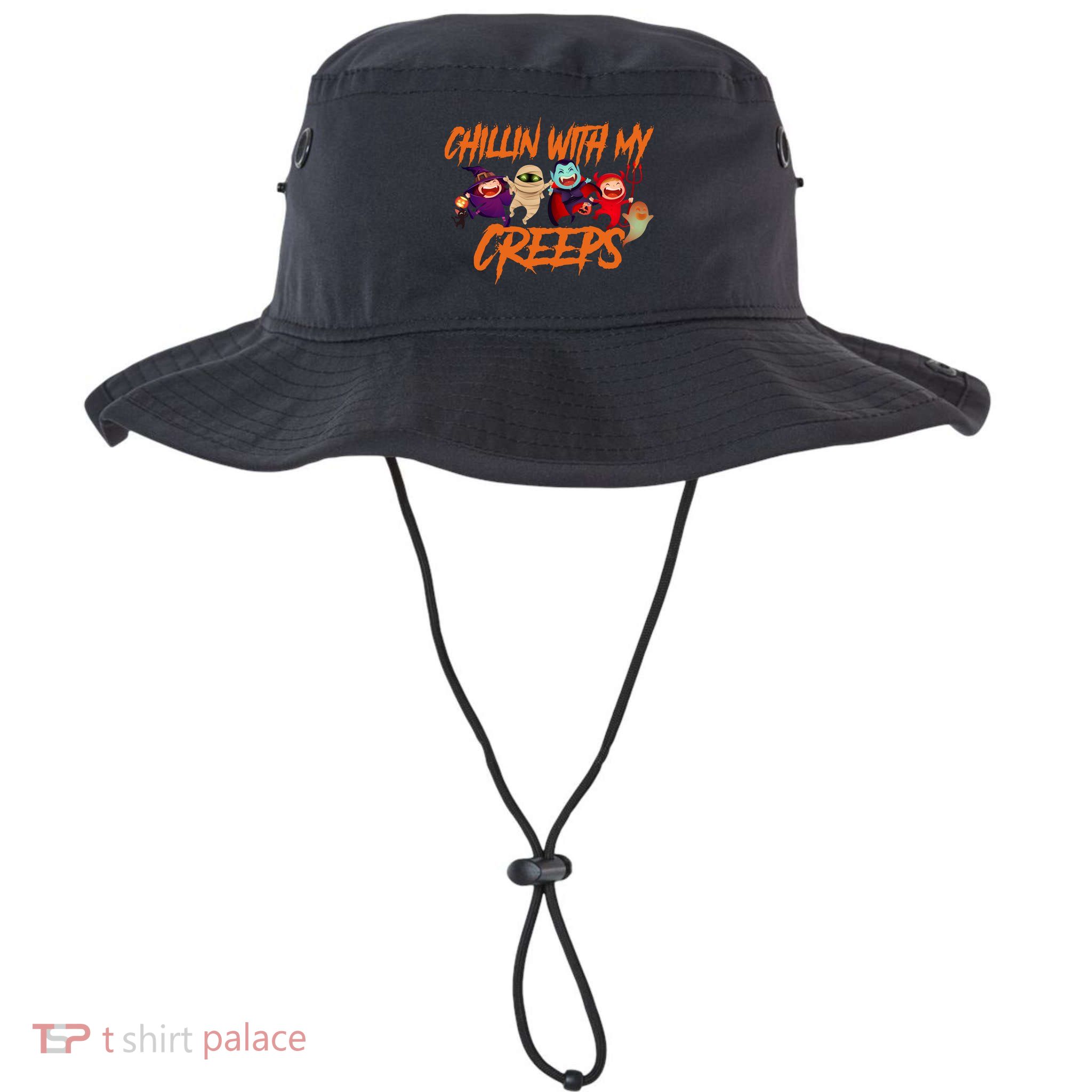 Chillin With My Creeps Spooky Monsters Legacy Cool Fit Booney Bucket Hat