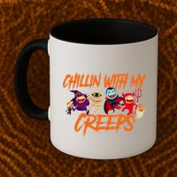 Chillin With My Creeps Spooky Monsters Mug