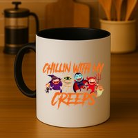 Chillin With My Creeps Spooky Monsters Mug