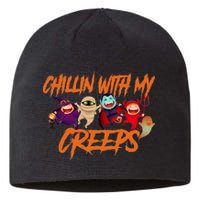 Chillin With My Creeps Spooky Monsters Sustainable Beanie