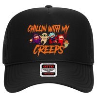 Chillin With My Creeps Spooky Monsters Trucker Hat