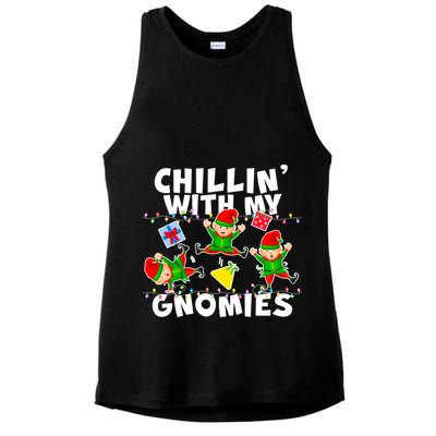 Chillin' With My Gnomies Ladies PosiCharge Tri-Blend Wicking Tank