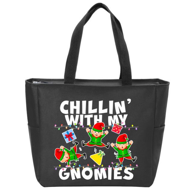 Chillin' With My Gnomies Zip Tote Bag