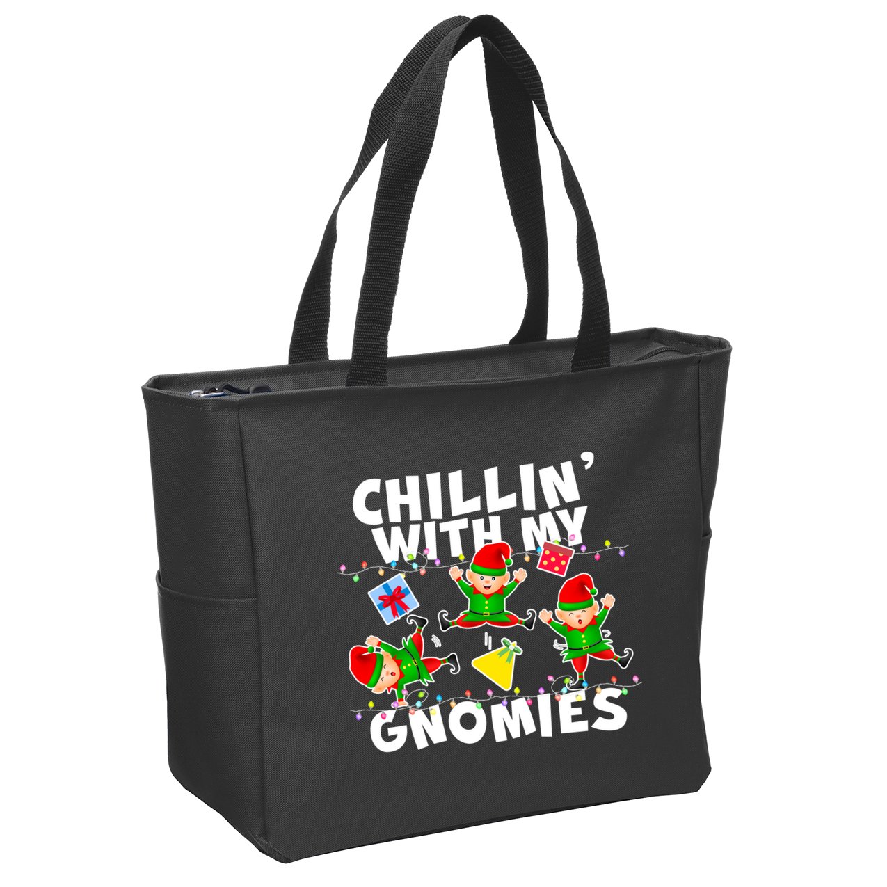 Chillin' With My Gnomies Zip Tote Bag