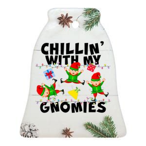 Chillin' With My Gnomies Ceramic Bell Ornament