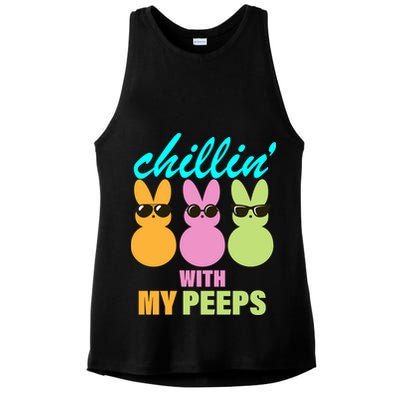 Chillin' With My Peeps Ladies PosiCharge Tri-Blend Wicking Tank