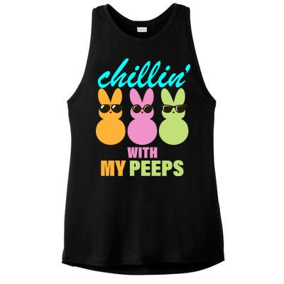 Chillin' With My Peeps Ladies PosiCharge Tri-Blend Wicking Tank