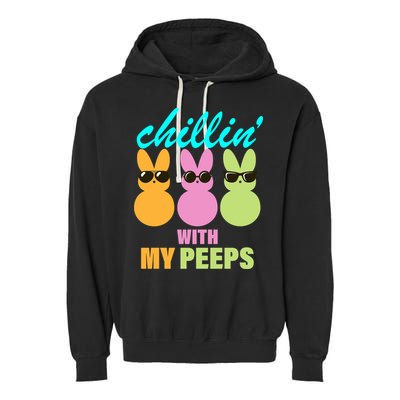 Chillin' With My Peeps Garment-Dyed Fleece Hoodie