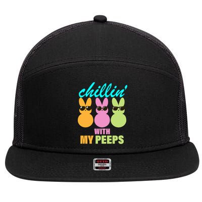 Chillin' With My Peeps 7 Panel Mesh Trucker Snapback Hat