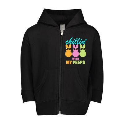 Chillin' With My Peeps Toddler Zip Fleece Hoodie