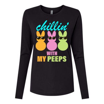 Chillin' With My Peeps Womens Cotton Relaxed Long Sleeve T-Shirt