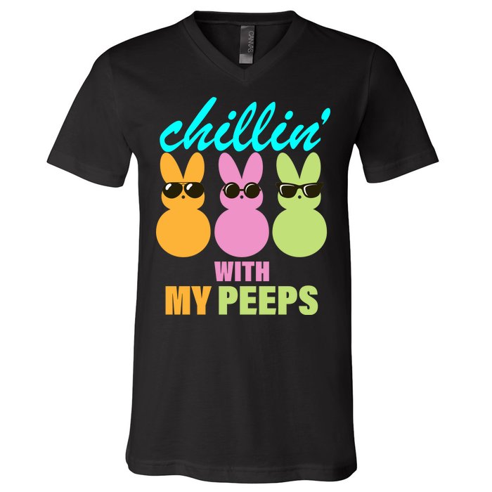 Chillin' With My Peeps V-Neck T-Shirt