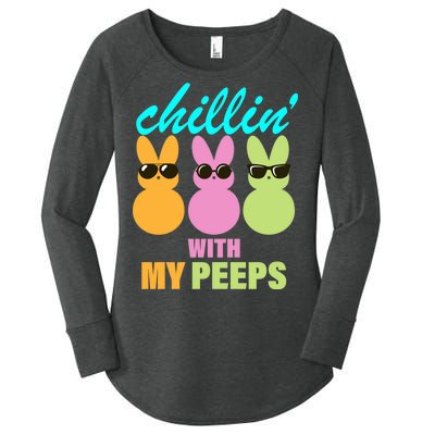 Chillin' With My Peeps Women's Perfect Tri Tunic Long Sleeve Shirt