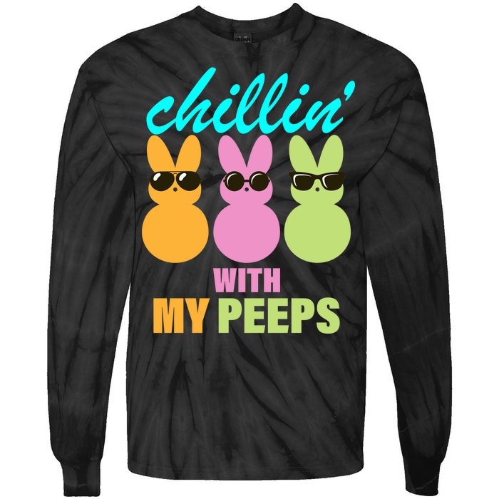 Chillin' With My Peeps Tie-Dye Long Sleeve Shirt