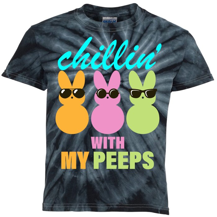 Chillin' With My Peeps Kids Tie-Dye T-Shirt