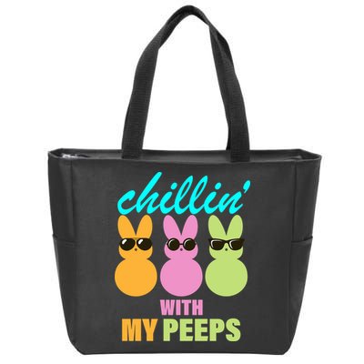 Chillin' With My Peeps Zip Tote Bag